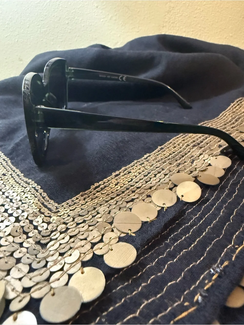 Oversized Dark Green Square Sunglasses